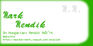 mark mendik business card
